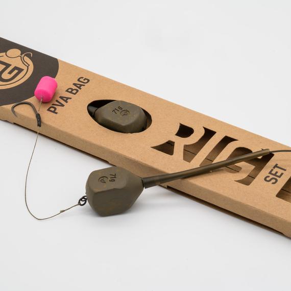 BG Carp PVA Bag Rig Set Square Pear (kocka) inline ólommal